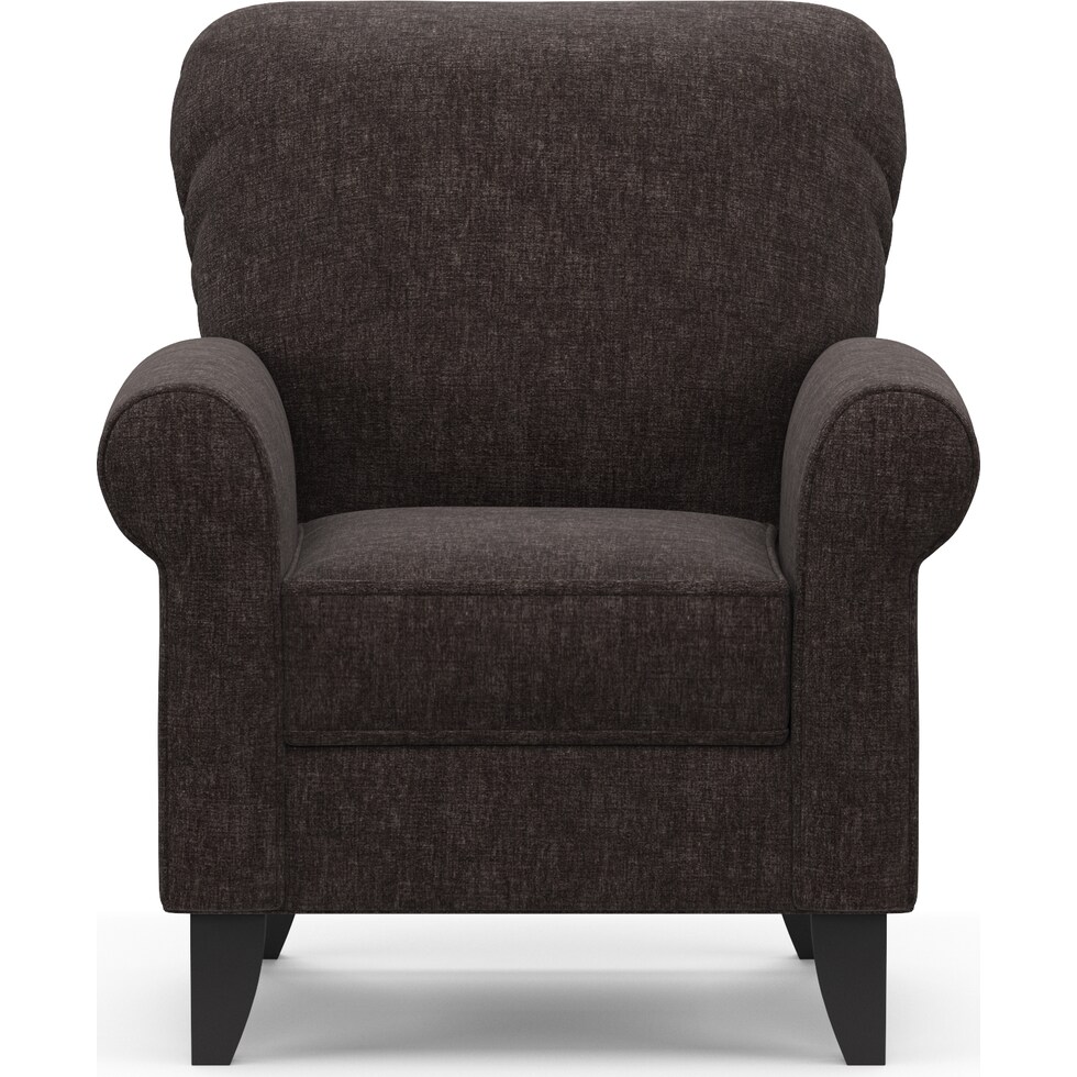 kingston dark brown accent chair   