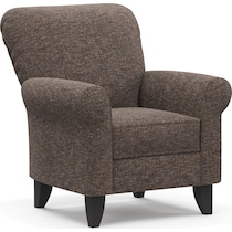 kingston dark brown accent chair   