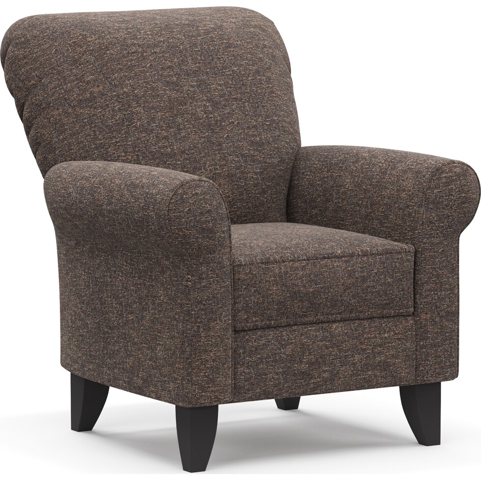 kingston dark brown accent chair   