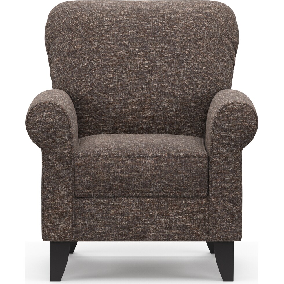 kingston dark brown accent chair   