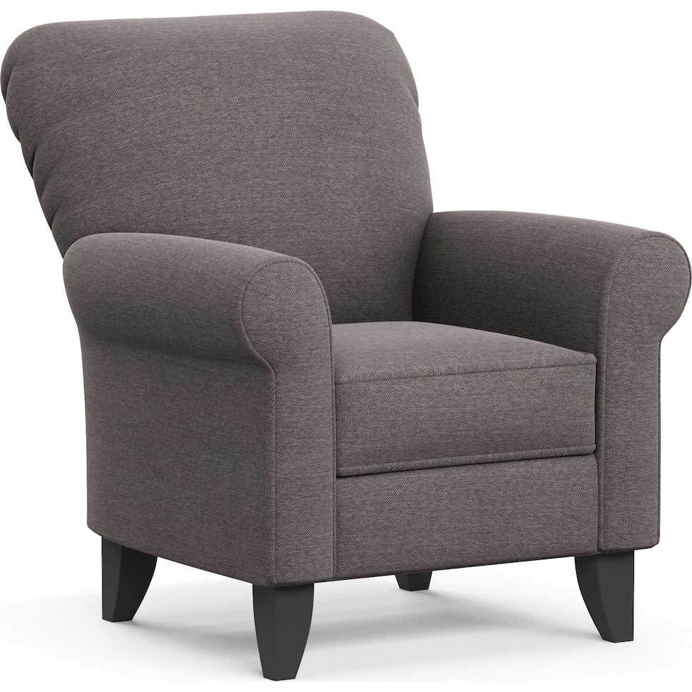 kingston gray accent chair   