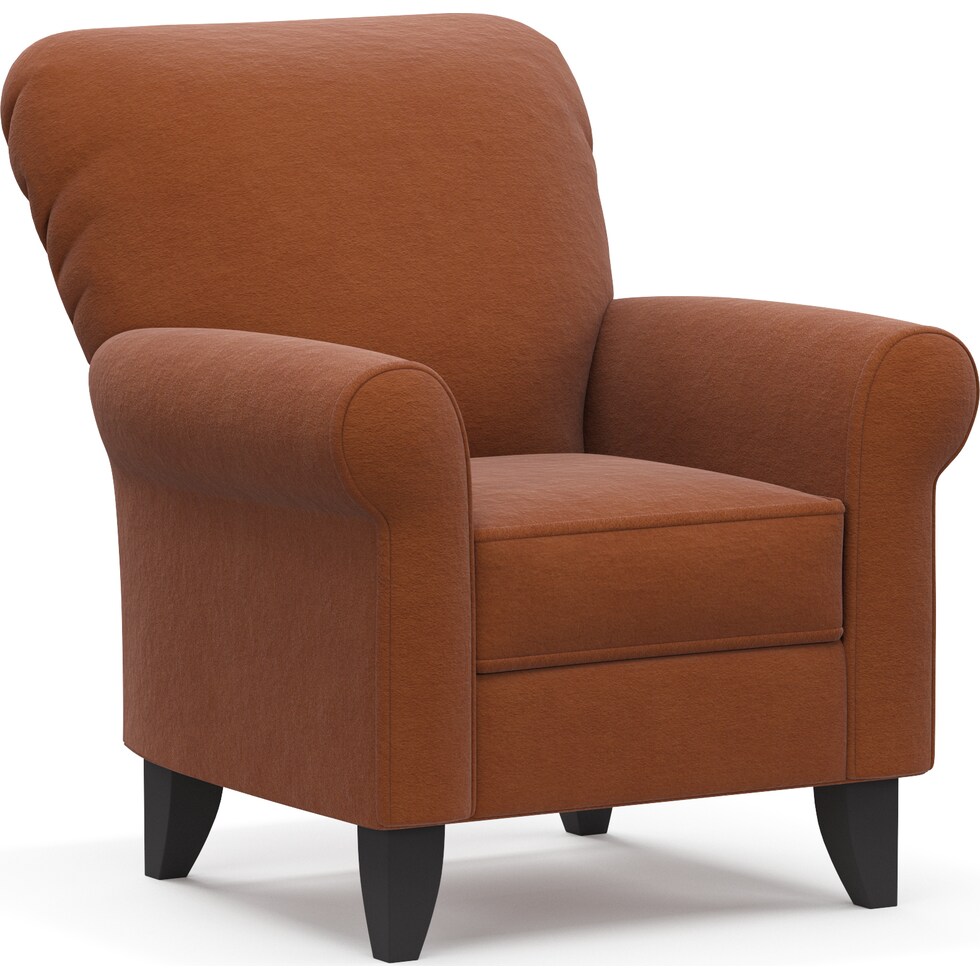 kingston orange accent chair   