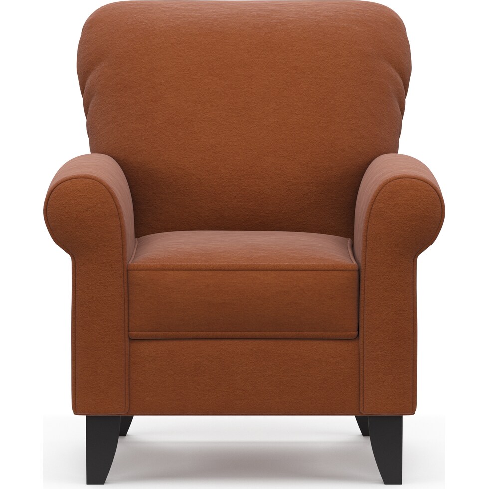 kingston orange accent chair   
