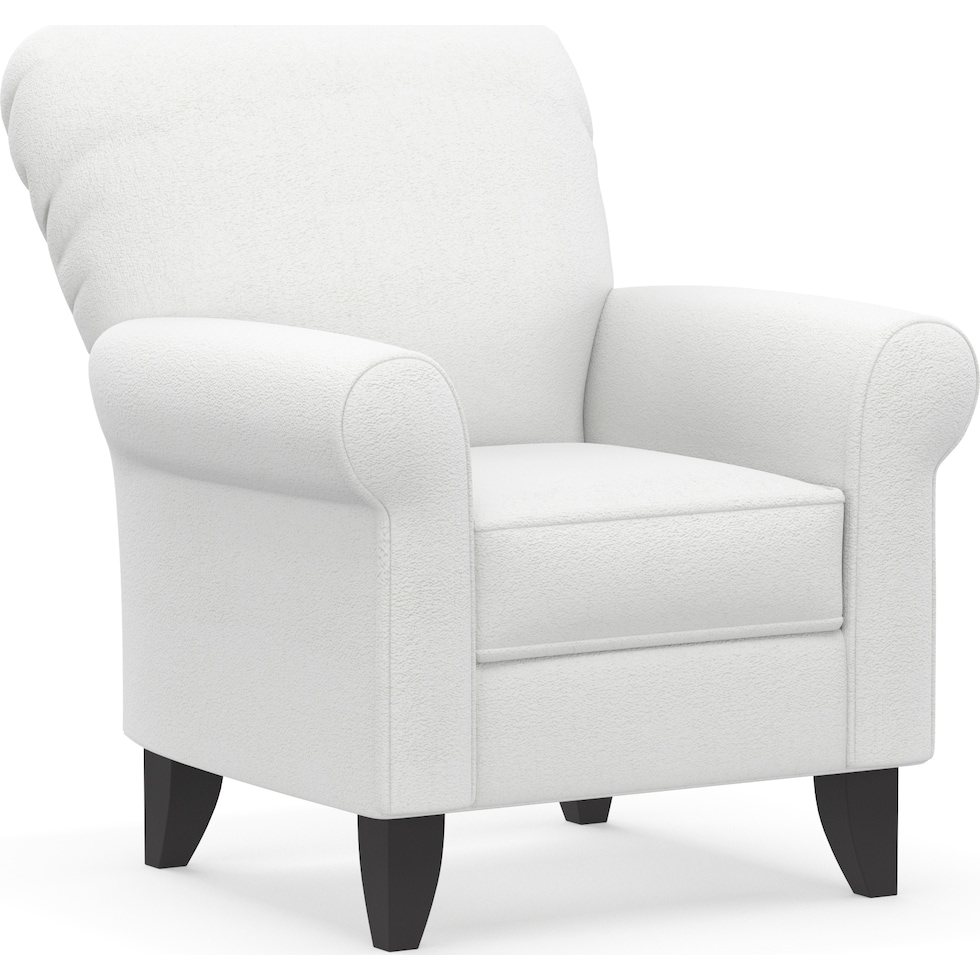 kingston white accent chair   