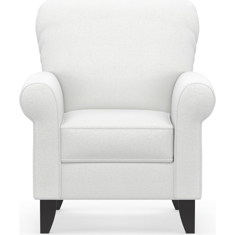kingston white accent chair   