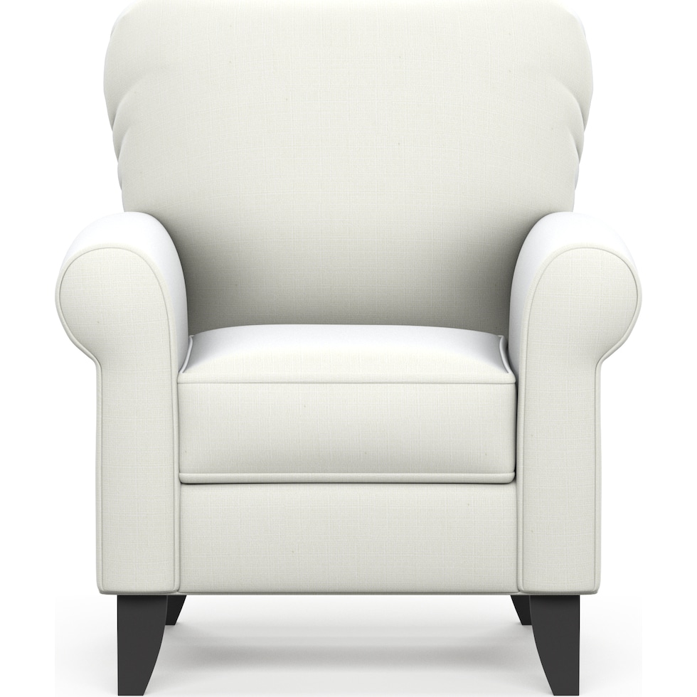 kingston white accent chair   