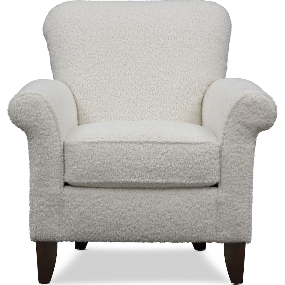 kingston white accent chair   