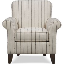 kingston white accent chair   