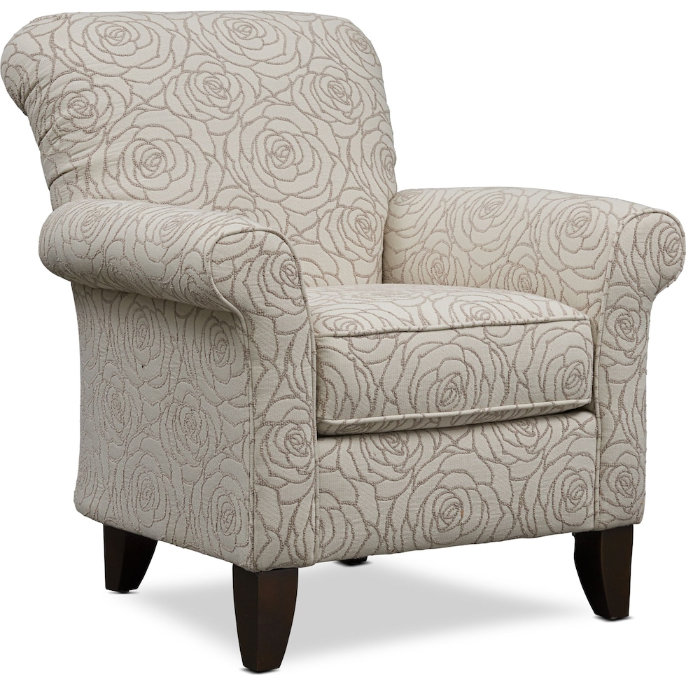 kingston white accent chair   