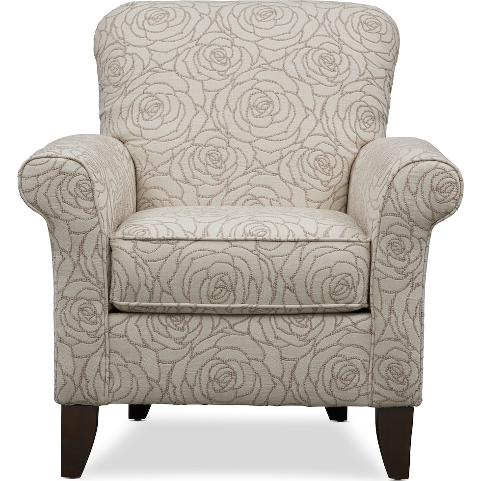 kingston white accent chair   