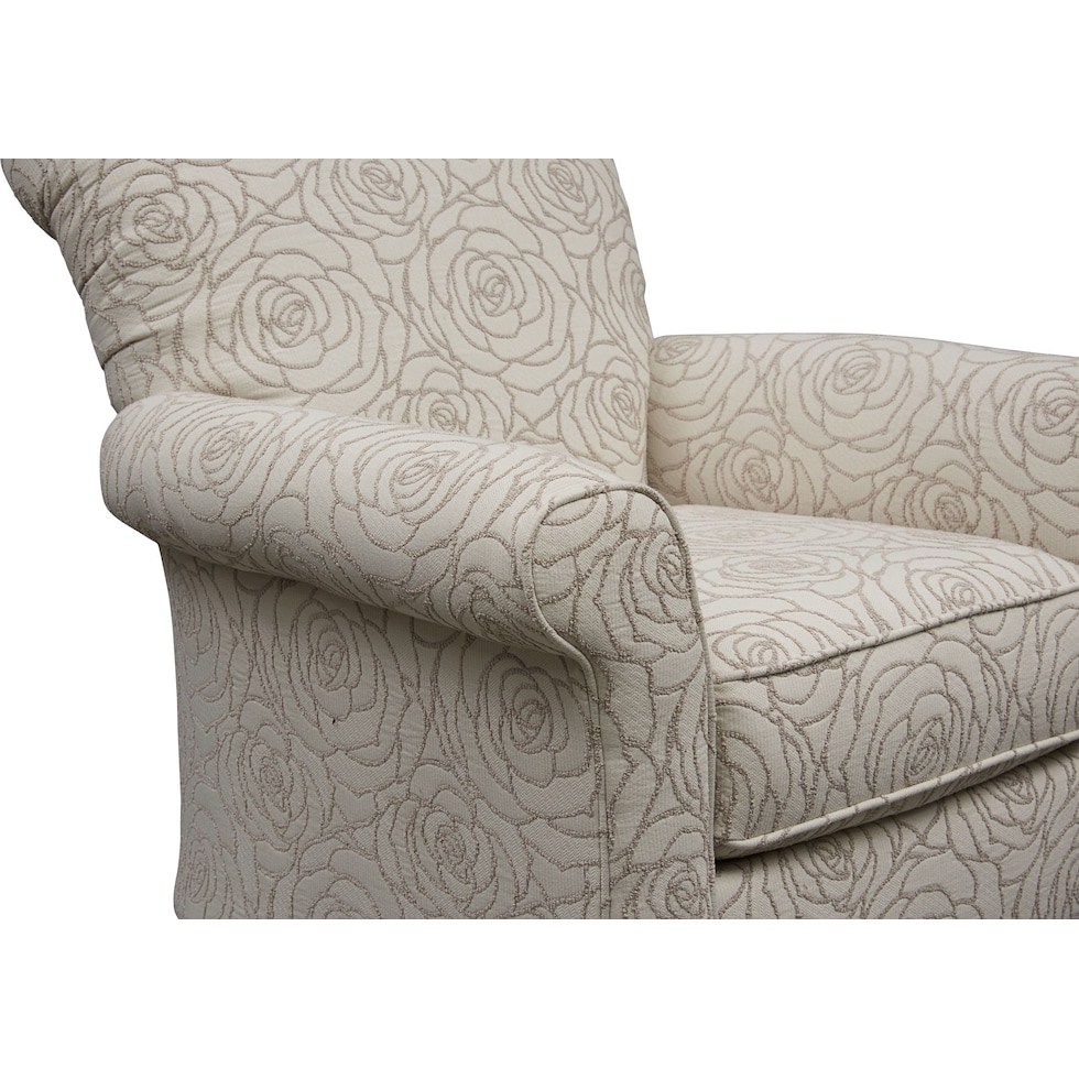 kingston white accent chair   