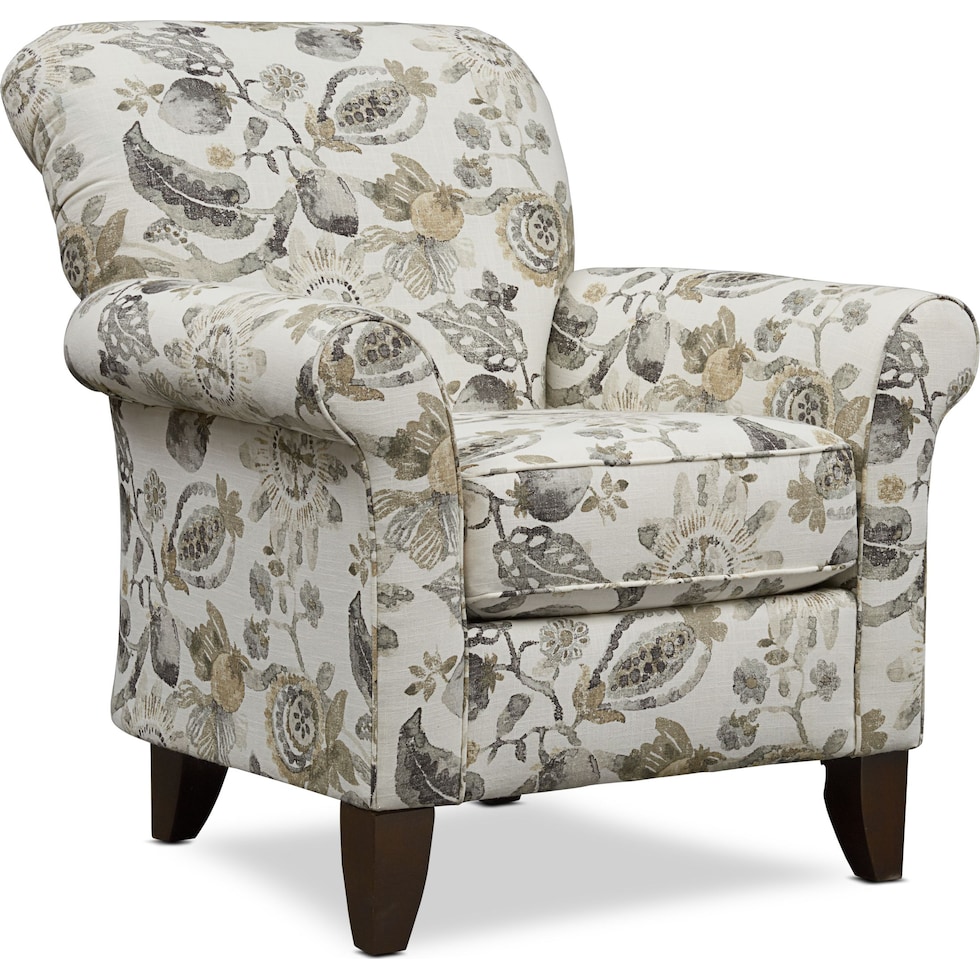 kingston white accent chair   