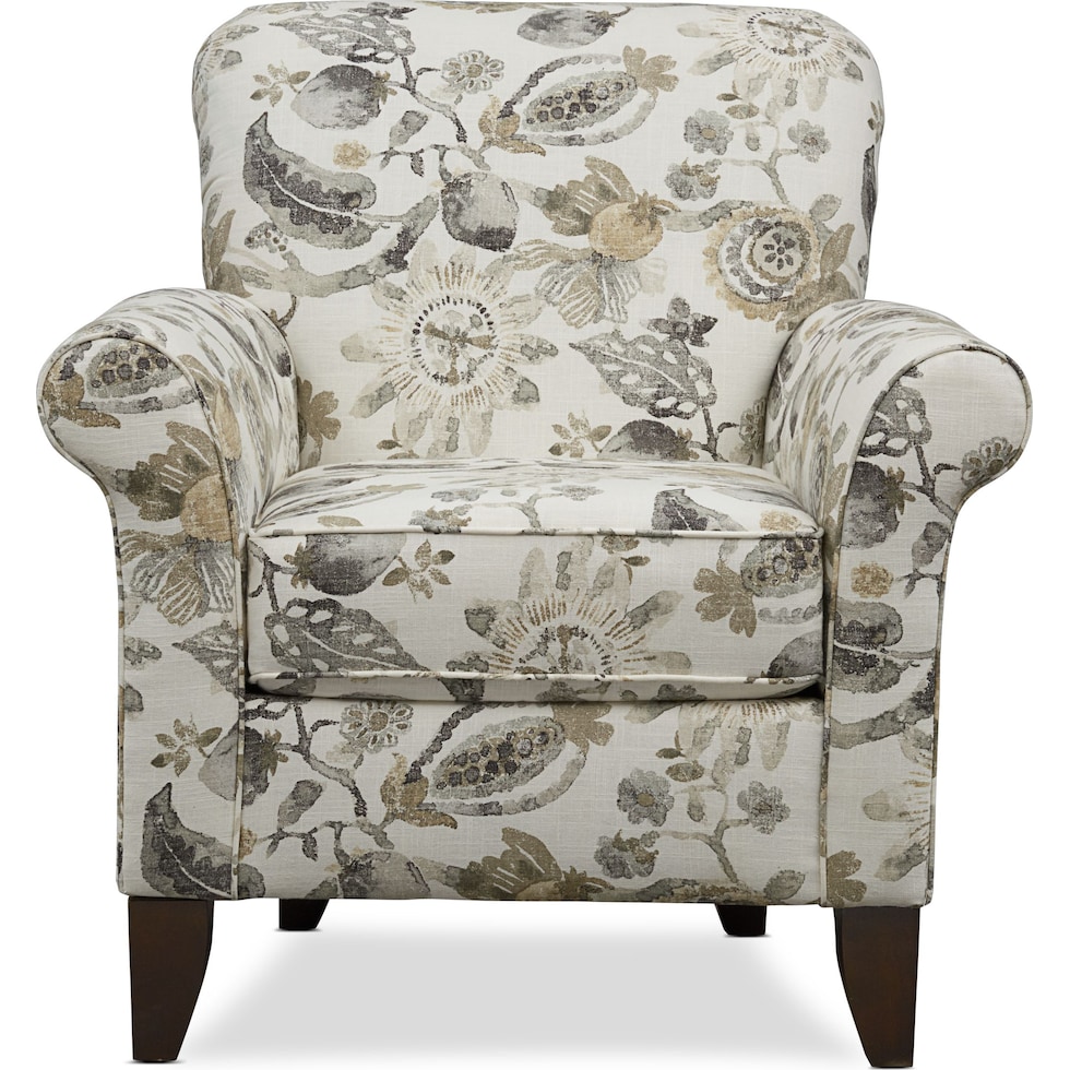 kingston white accent chair   