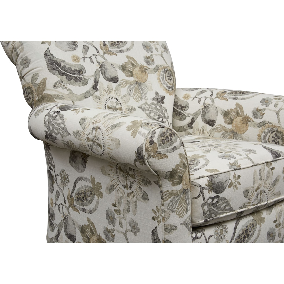 kingston white accent chair   