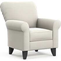 kingston white accent chair   