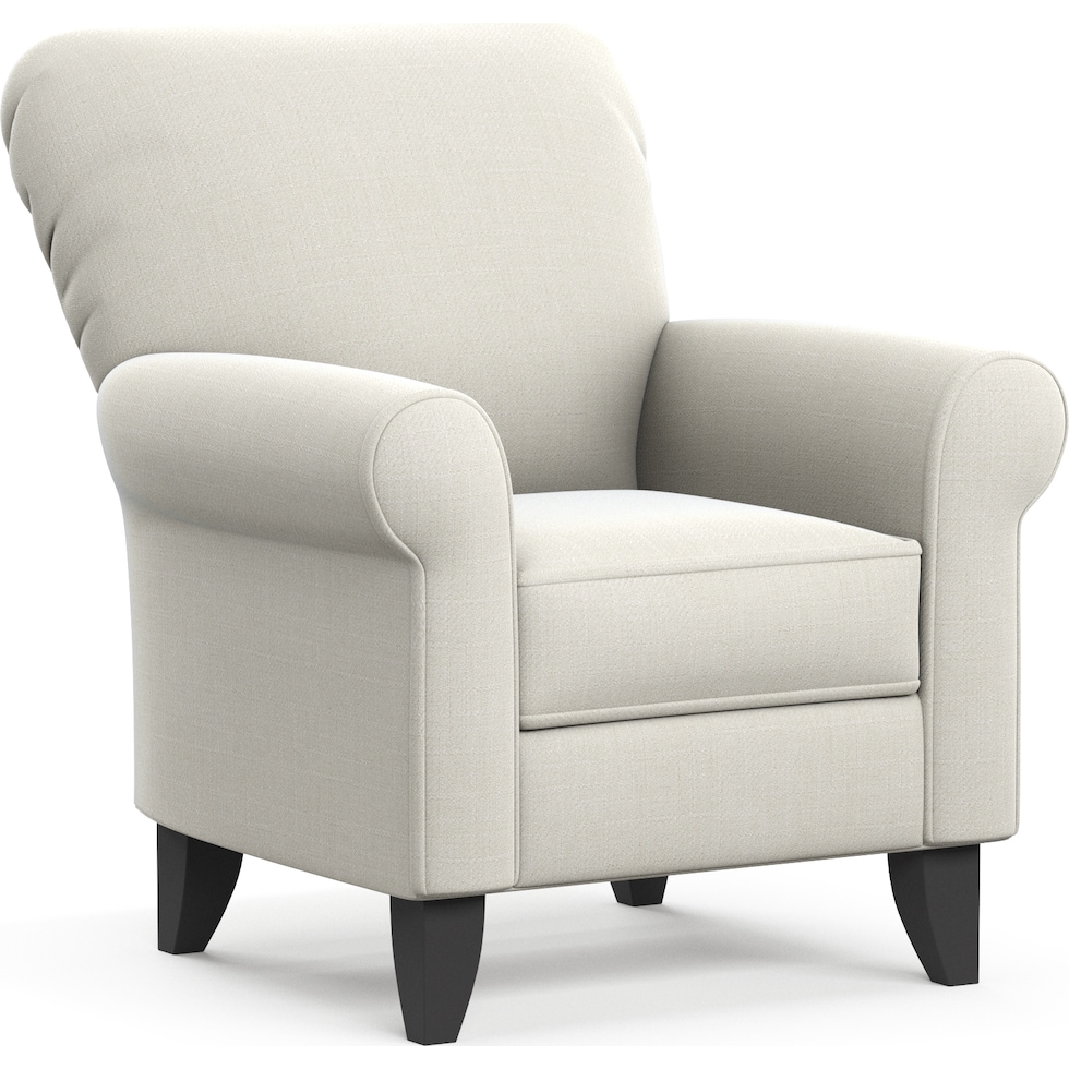 kingston white accent chair   