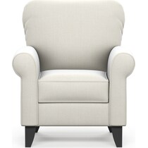 kingston white accent chair   