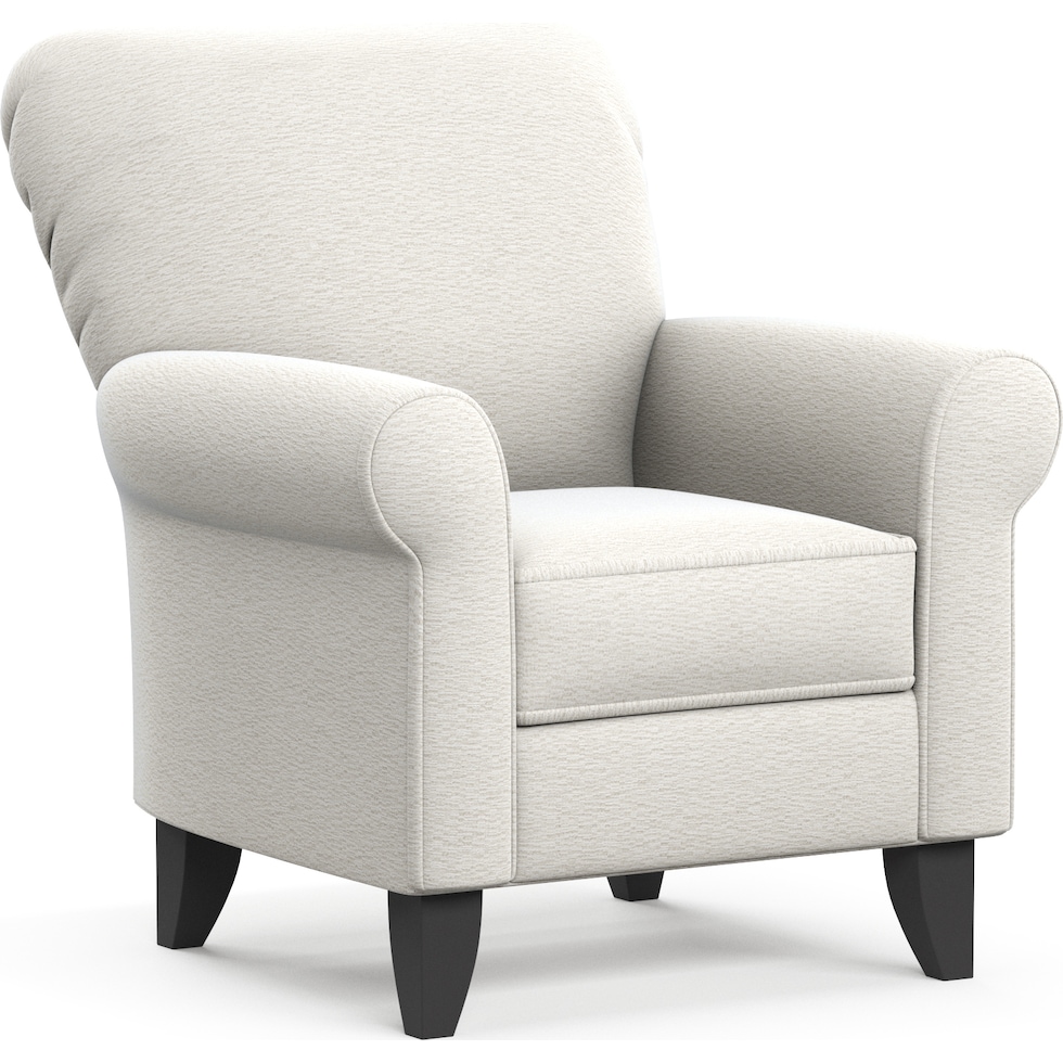 kingston white accent chair   