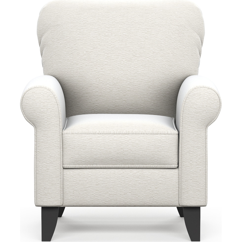 kingston white accent chair   