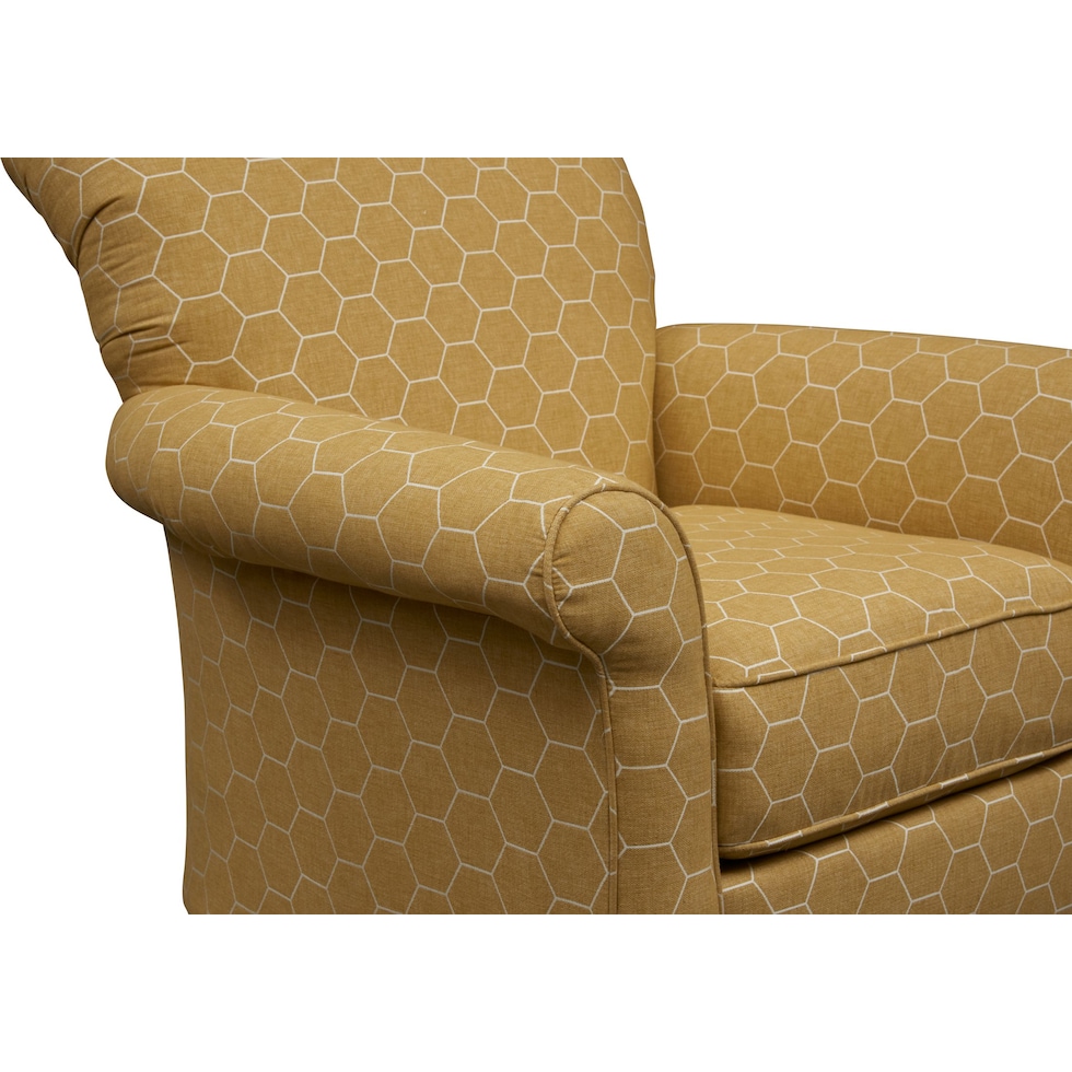 kingston yellow accent chair   