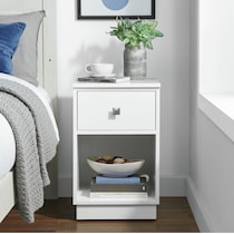 kinsler white side table   
