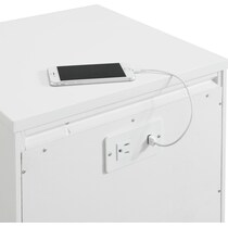 kinsler white side table   