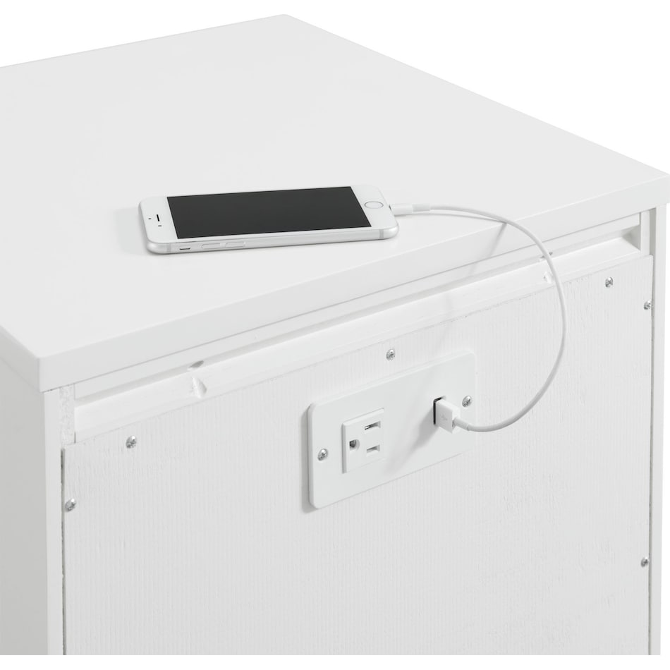 kinsler white side table   