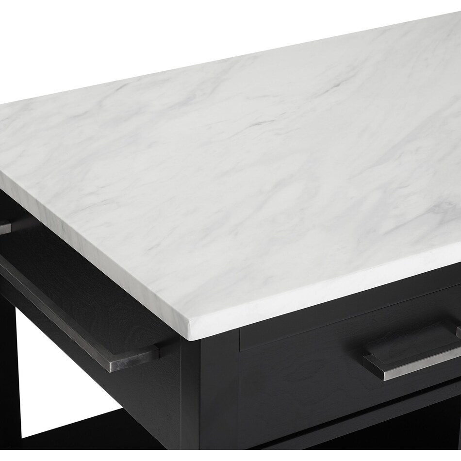 kinsley black kitchen island   