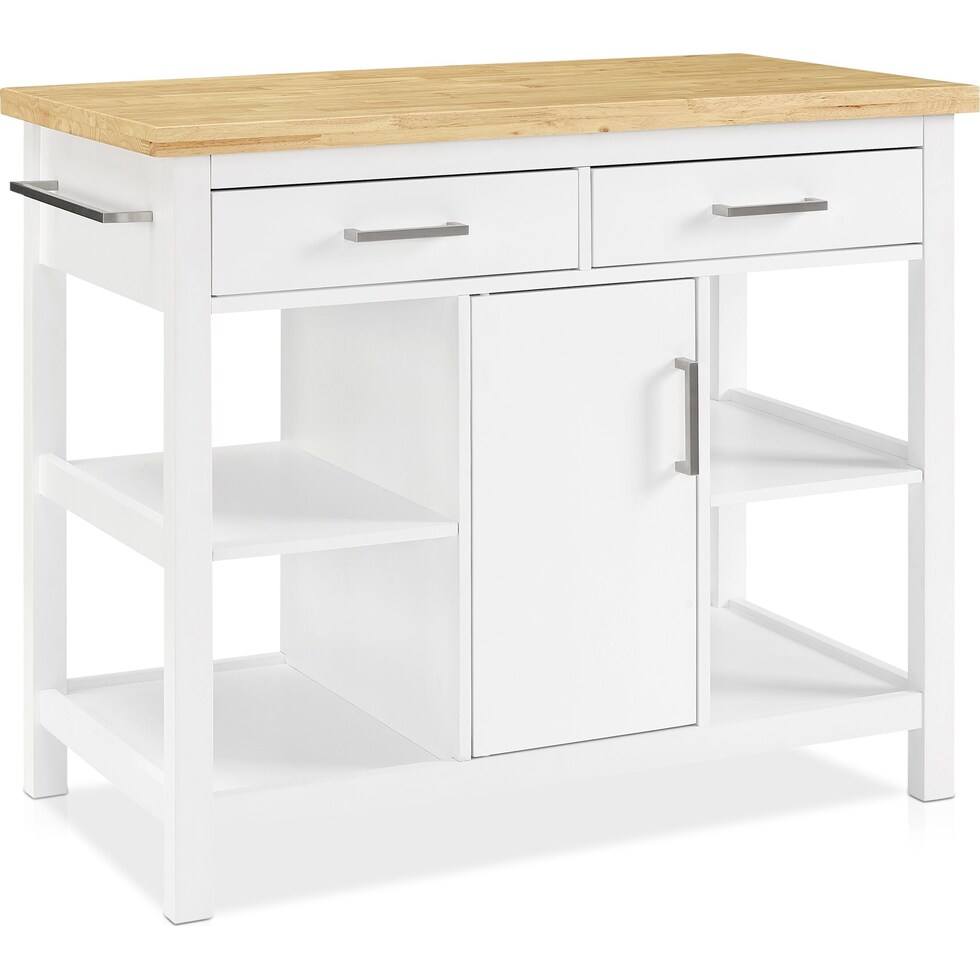 kinsley white kitchen island   