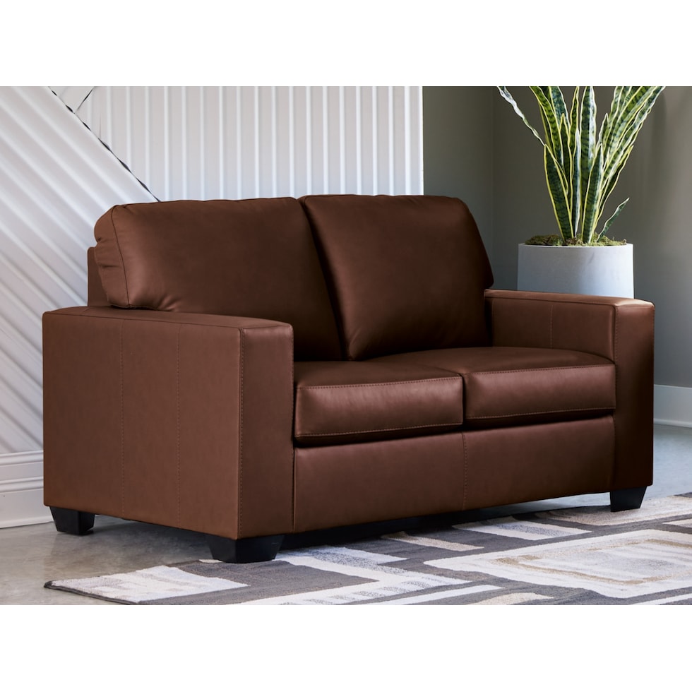 kintaro dark brown loveseat   