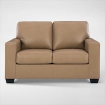 kintaro light brown loveseat   