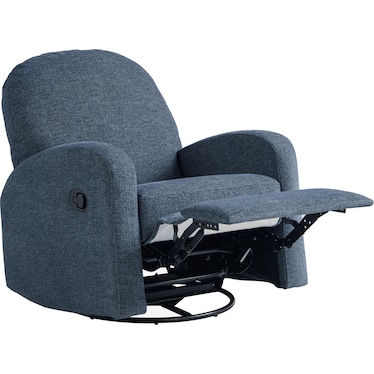 Kipton Swivel Rocker Recliner - Blue