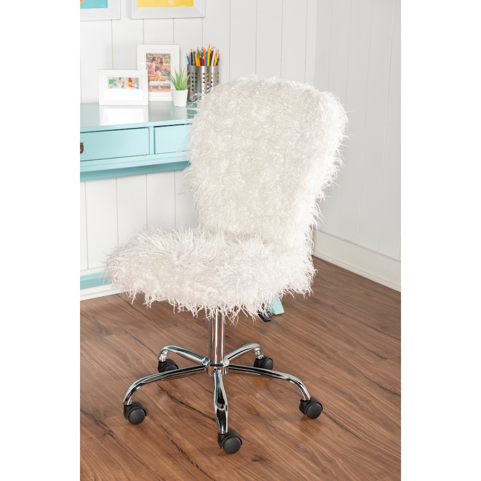 kira white office chair   