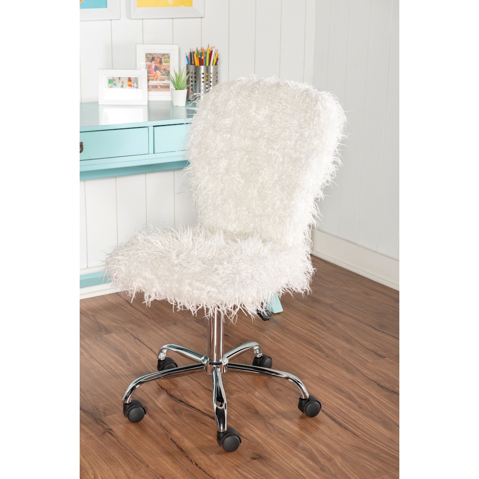 kira white office chair   