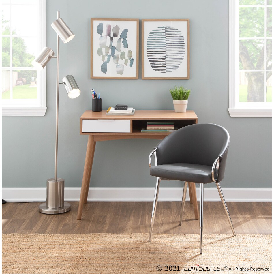 kirby stainless steel floor lamp   