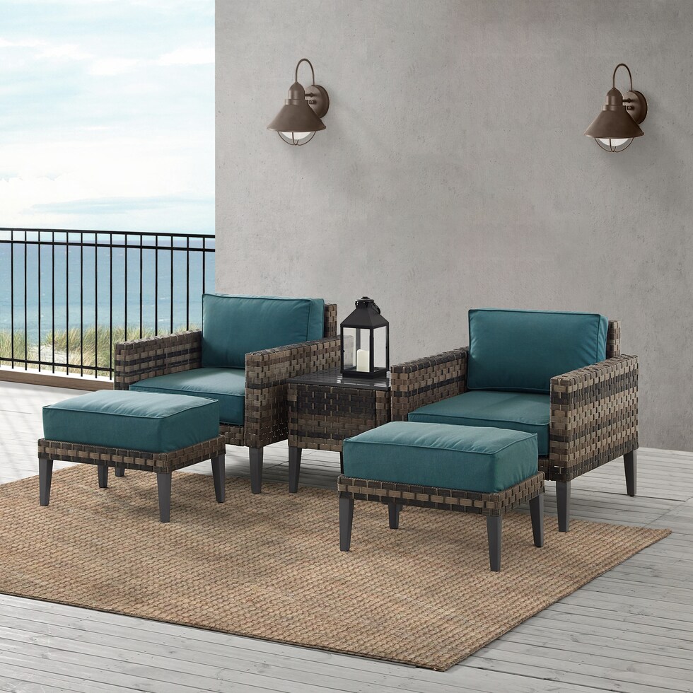 kitty hawk blue outdoor chair set   