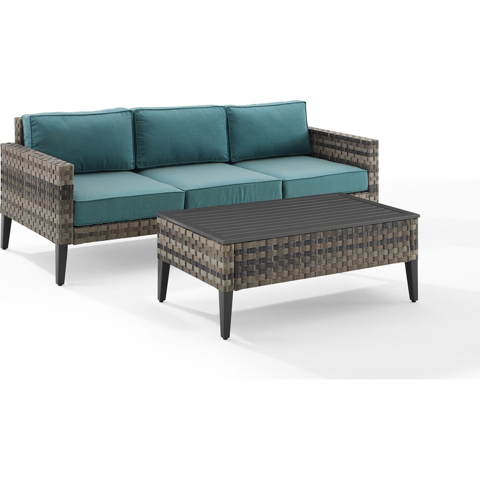 kitty hawk blue outdoor sofa set   