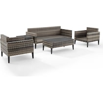 kitty hawk blue outdoor sofa set   