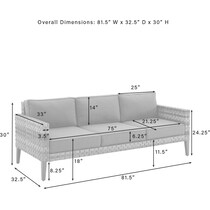 kitty hawk blue outdoor sofa set   