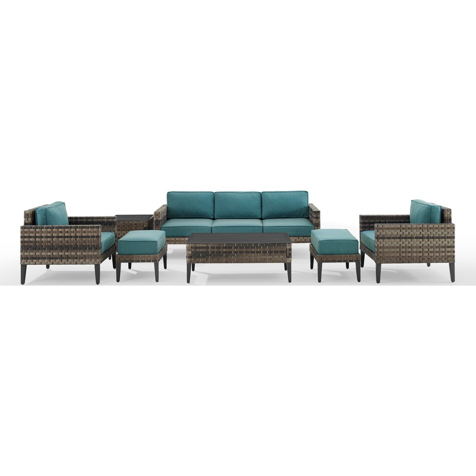 kitty hawk blue outdoor sofa set   