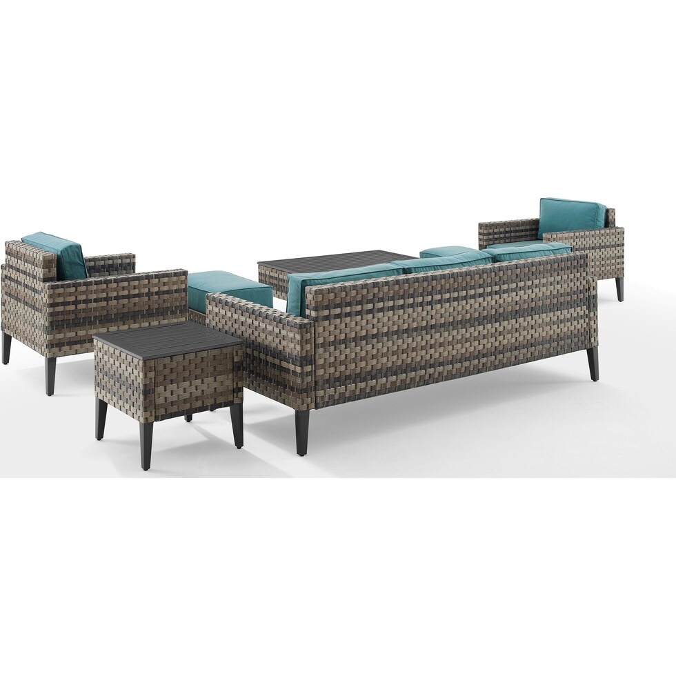 kitty hawk blue outdoor sofa set   
