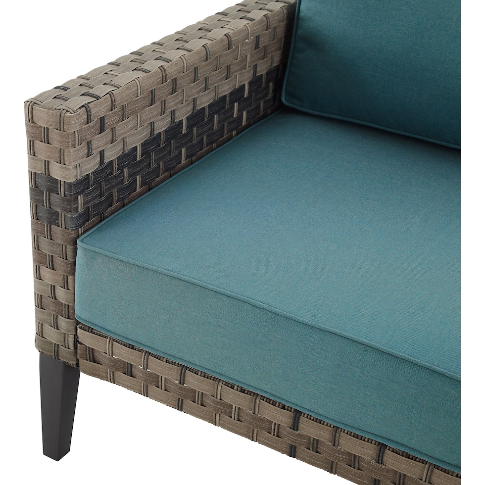 kitty hawk blue outdoor sofa set   