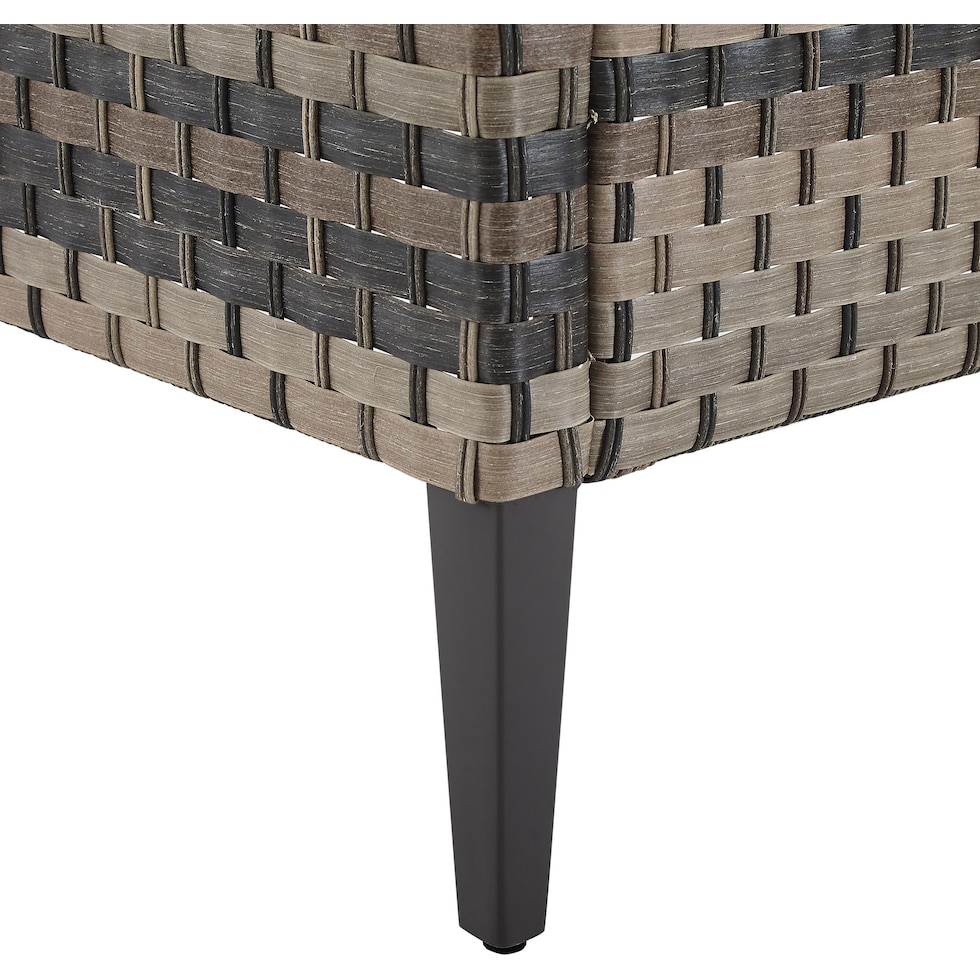 kitty hawk dark brown outdoor end table   