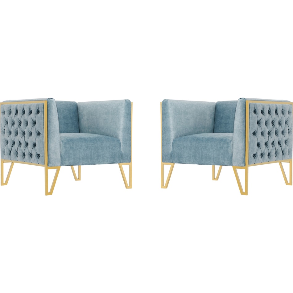 knightley blue gold  pack chairs   