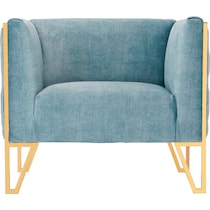 knightley blue gold accent chair   