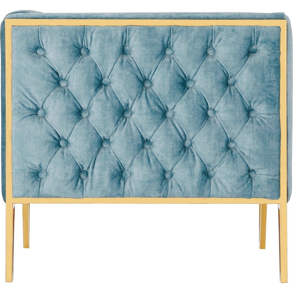 knightley blue gold chair   