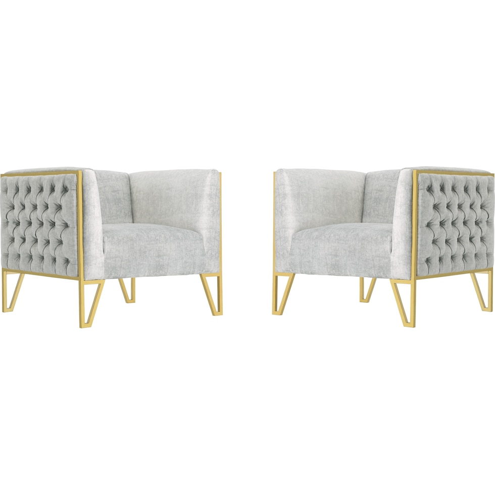 knightley gray gold chair   