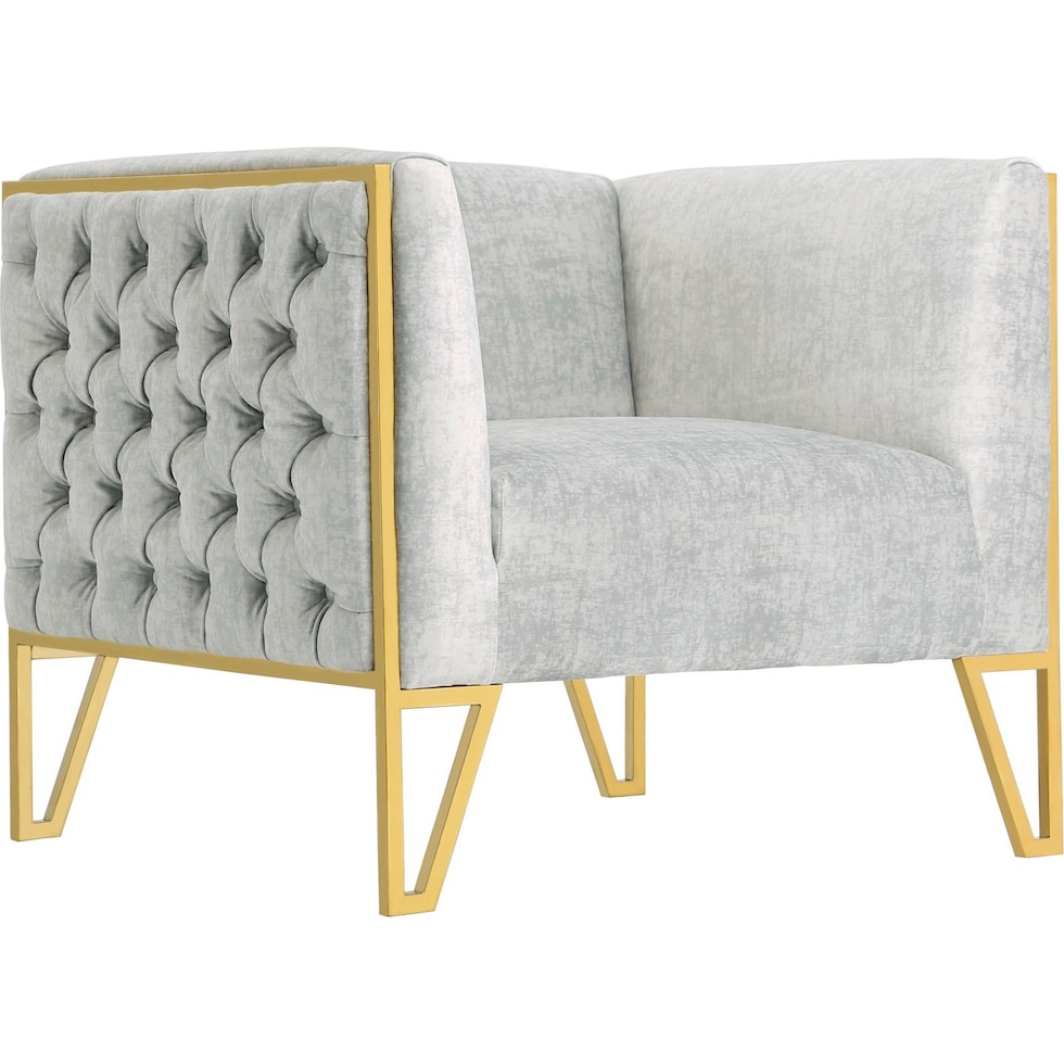knightley gray gold chair   