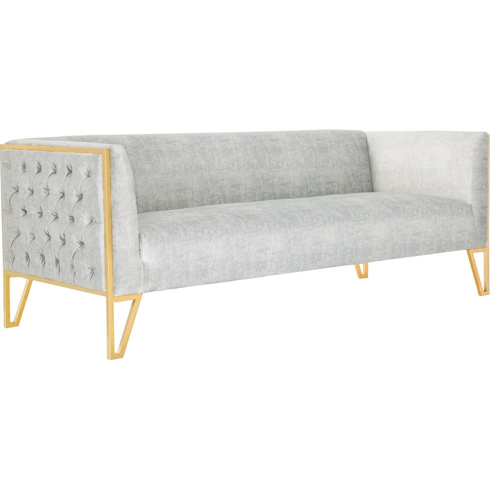 knightley gray gold sofa   