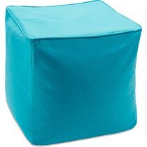 koa blue outdoor pouf   